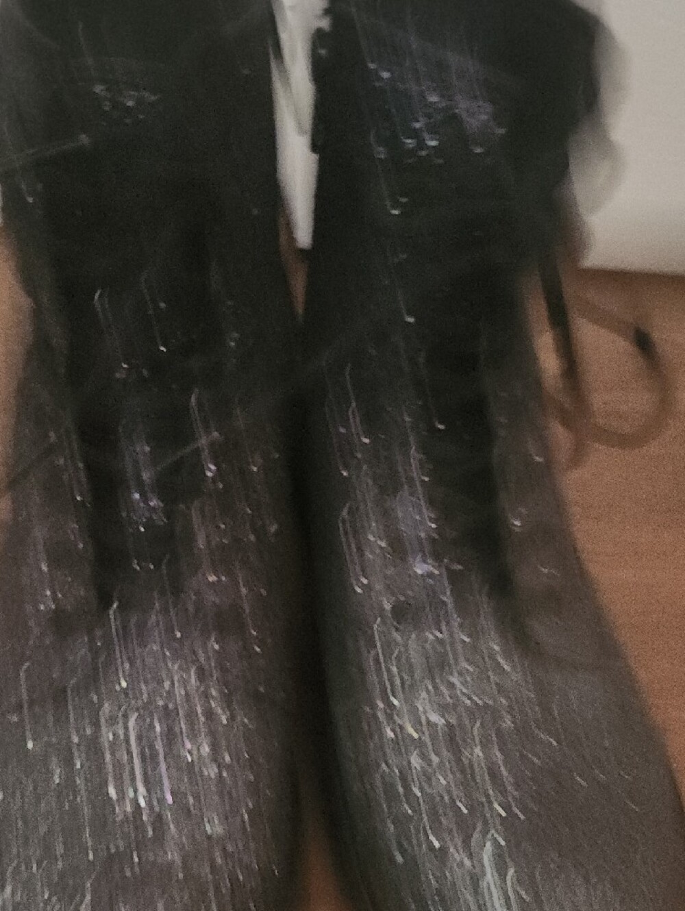 Dr. Martens Black Glitter Lace-Up Combat Boots - Picture 7 of 7